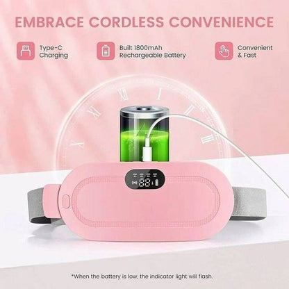 🌸 Period Pain Relief Heating Pad 🔥 | Portable Menstrual Cramp Comfort Belt 💖
